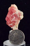 3.1cms RHODOCHROSITE FLUORITE PYRITE CRYSTAL RHOMBOHEDRAL SUPER MINIATURE RB289