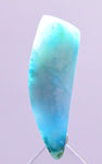 5.5ct GEM BLUE OPAL SCENIC CABOCHON PERU SEASCAPE PENDANT JEWELRY BB127