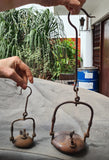 19.5cm MINI VERY SMALL LENTICULAR MINERS LAMP TUNNEL RARE LANTERN IRON CAST NB03