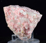6cms RHODOCHROSITE ROSETTE QUARTZ PERU PINK CRYSTALS NEEDLES MINERAL RB129