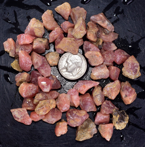 LOT 60 grams GEM RED RHODOCHROSITE ROUGH ORTIZ PERU MINERAL SPECIMEN RB550