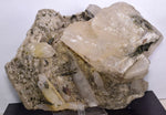 20cms CALCITE WITH QUARTZ EPIDOTE CRYSTALS PERU SHINY MINERAL SPECIMEN GB41
