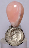 12.5cts GEM PINK OPAL CABOCHON PERU TRANSLUCENT JEWELRY PENDANT BB314