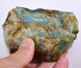 265 Grams GEM BLUE OPAL PERU ROUGH SCENIC SEASCAPE MINERAL SPECIMEN OB106