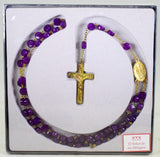 SEÑOR DE LOS MILAGROS LORD OF MIRACLES ROSARY BEADS SYNTHETIC BOOK  PERU JB5