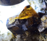10.2cms TWIN CASSITERITE BRILLIANT CRYSTALS FACET GRADE  BOLIVIA MINERAL EB54