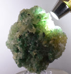 8.4cms ATACAMITE CALCITE DRUZY CHRYSOCOLLA MALACHITE LILY MINE PERU DB72