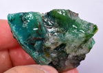 46grs GEM SILICA CHRYSOCOLLA LILY MINE PERU CHALCEDONY QUARTZ BLUE ROUGH SB136