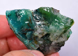 46grs GEM SILICA CHRYSOCOLLA LILY MINE PERU CHALCEDONY QUARTZ BLUE ROUGH SB136