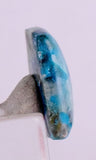14 Carats  BLUE CHRYSOCOLLA QUARTZ MALACHITE PERU SCENIC CABOCHON PENDANT BB89