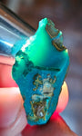5.5grs GEM SILICA CHRYSOCOLLA LILY MINE PERU CHALCEDONY QUARTZ BLUE ROUGH SB156