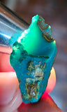 5.5grs GEM SILICA CHRYSOCOLLA LILY MINE PERU CHALCEDONY QUARTZ BLUE ROUGH SB156
