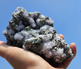 14cm BLUE DOLOMITE SELLAITE CRYSTALS CHALCOPYRITE QUARTZ CALCITE PERU GB35