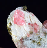 3.2cms RHODOCHROSITE QUARTZ PYRITE CHINA CRYSTAL RHOMBOHEDRAL MINIATURE RB660