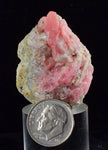 3.7cms RHODOCHROSITE FLUORITE PYRITE CRYSTAL RHOMBOHEDRAL SUPER MINIATURE RB293