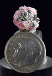 1.2cms RHODOCHROSITE PYRITE CHINA CRYSTAL RHOMBOHEDRAL MINIATURE RB636