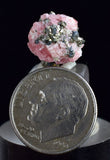 1.2cms RHODOCHROSITE PYRITE CHINA CRYSTAL RHOMBOHEDRAL MINIATURE RB636