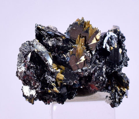 2.4cms GOLDEN RUTILE HEMATITE SPRAY NEEDLES CRYSTALS TITANIUM BAHIA BRAZIL  XB07