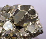 7.6cms PYRITE OCTAHEDRAL PERU SHINY CRYSTALS MINERAL SPECIMEN COLLECTOR MB88