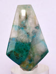 48.5carats  BLUE CHRYSOCOLLA QUARTZ MALACHITE PERU SCENIC CABOCHON PENDANT BB303
