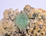 10.8cms GREEN FLUORITE PYRITE CRYSTAL PERU HUANZALA MINE SHINY NEW FIND KB33