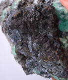 15.5cms GEOCRONITE GREEN FLUORITE  CRYSTAL GALENA PERU MILPO PERU SHINY KB22