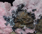 6.8cms RHODOCHROSITE CALCITE PYRITE  CRYSTALS HUANZALA PERU PINK CRYSTALS RB362