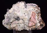 14cms RHODOCHROSITE ROSETTE QUARTZ PERU SPHALERITE JORDANITE ? CRYSTALS RBZ417