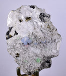 8.8ms  GREEN BLUE FLUORITE PYRITE CRYSTAL PERU HUANZALA MINE SHINY KB18