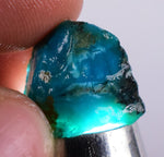 11carats GEM SILICA CHRYSOCOLLA CHALCEDONY PERU HIGH YIELD NEW FIND ROUGH SB46