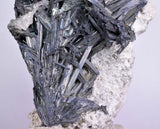 12cms STIBNITE QUARTZ CRYSTAL PERU MINERAL SPECIMEN COLLECTOR MB117