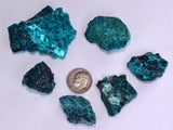 51grs BLUE MALACHITE CHRYSOCOLLA SCULPTURE SCENIC PERU ROUGH DECORATION UB182