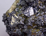 10cms PYRITE CUBIC GALENA BOURNONITE PERU CRYSTALS MINERAL SPECIMEN MB135