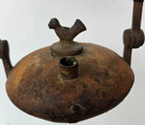 42cms LENTICULAR MINERS LAMP TUNNEL RARE LANTERN IRON CAST NB08