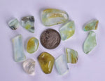 LOT 11 GEM BLUE OPAL SCENIC TUMBLED PERU SEASCAPE PENDANT DENDRITES  BB330