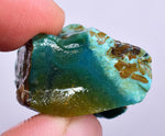 17grs GEM SILICA CHRYSOCOLLA LILY MINE PERU CHALCEDONY QUARTZ BLUE ROUGH SB140
