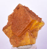 4.3cms GEM YELLOW FLUORITE SHINY CRYSTAL AHOULI MOROCCO MINERAL SPECIMEN KB46