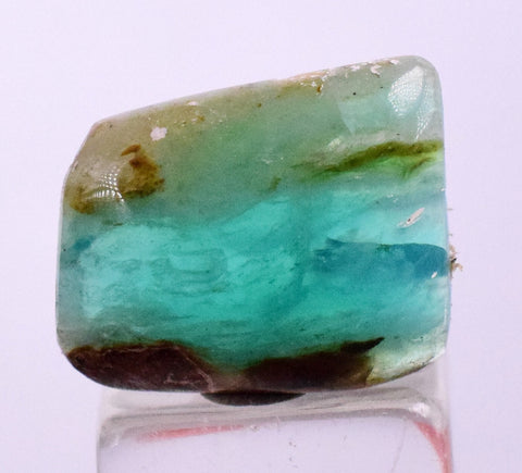 4ct GEM BLUE OPAL SCENIC CABOCHON PERU SEASCAPE PENDANT JEWELRY BB105