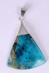 4cms BLUE OPAL SCENIC CABOCHON SILVER 950 PERU SEASCAPE PENDANT JEWELRY BB153