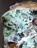 21.5cms TWIN SELENITE CRYSTALS CHRYSOCOLLA SPHERES INSIDE LILY MINE PERU TB126