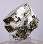 4.7cms PYRITE CUBIC QUARTZ CALCITE PERU SHINY CRYSTALS MINERAL COLLECTOR MB11