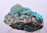 7.4cms DRUZY CHRYSOCOLLA QUARTZ PERU COPPER MINERAL SPECIMEN COLLECTOR DB70