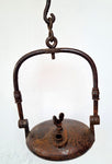46cm  LENTICULAR MINERS LAMP FRANCE CLOZET TUNNEL RARE LANTERN IRON CAST NB05