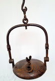 46cm  LENTICULAR MINERS LAMP FRANCE CLOZET TUNNEL RARE LANTERN IRON CAST NB05