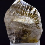 11cms QUARTZ DENDRITIC MANGANESE SHINY POLISHED CRYSTAL MINERAL SPECIMEN QB91