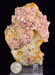 9.7cms ROSE DRUZY QUARTZ BRIGHT CRYSTALS CATHEDRAL BOTRYOIDAL PERU NEW FIND QB72