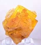4.5cms GEM YELLOW FLUORITE SHINY CRYSTAL AHOULI MOROCCO MINERAL SPECIMEN KB45