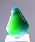 5.5carats GEM SILICA CHRYSOCOLLA CHALCEDONY LILY MINE PERU TUMBLED QUARTZ BB42