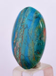 12ct GEM BLUE OPAL SCENIC CABOCHON PERU SEASCAPE PENDANT JEWELRY BB384