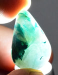 12.5 Carats  BLUE CHRYSOCOLLA QUARTZ MALACHITE PERU SCENIC CABOCHON PENDANT BB88